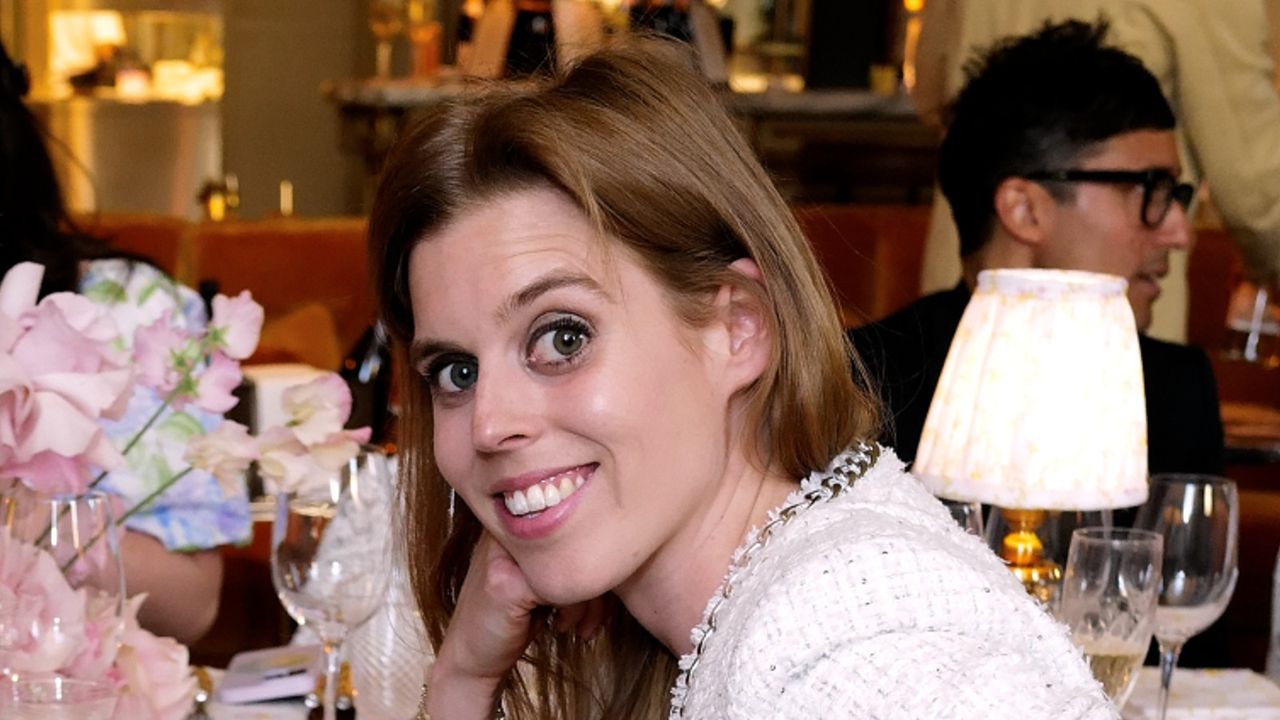 Princess Beatrice&#039;s $175 floral tea dress and sharp white blazer delights fans