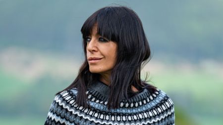 Claudia Winkleman wearing a Fair Isle jumper 