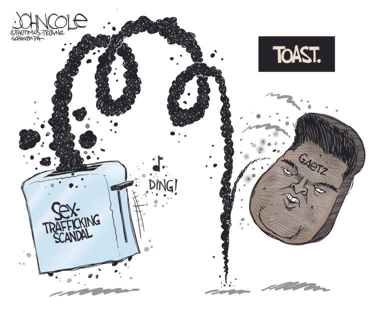 Political Cartoon U.S. gaetz allegations