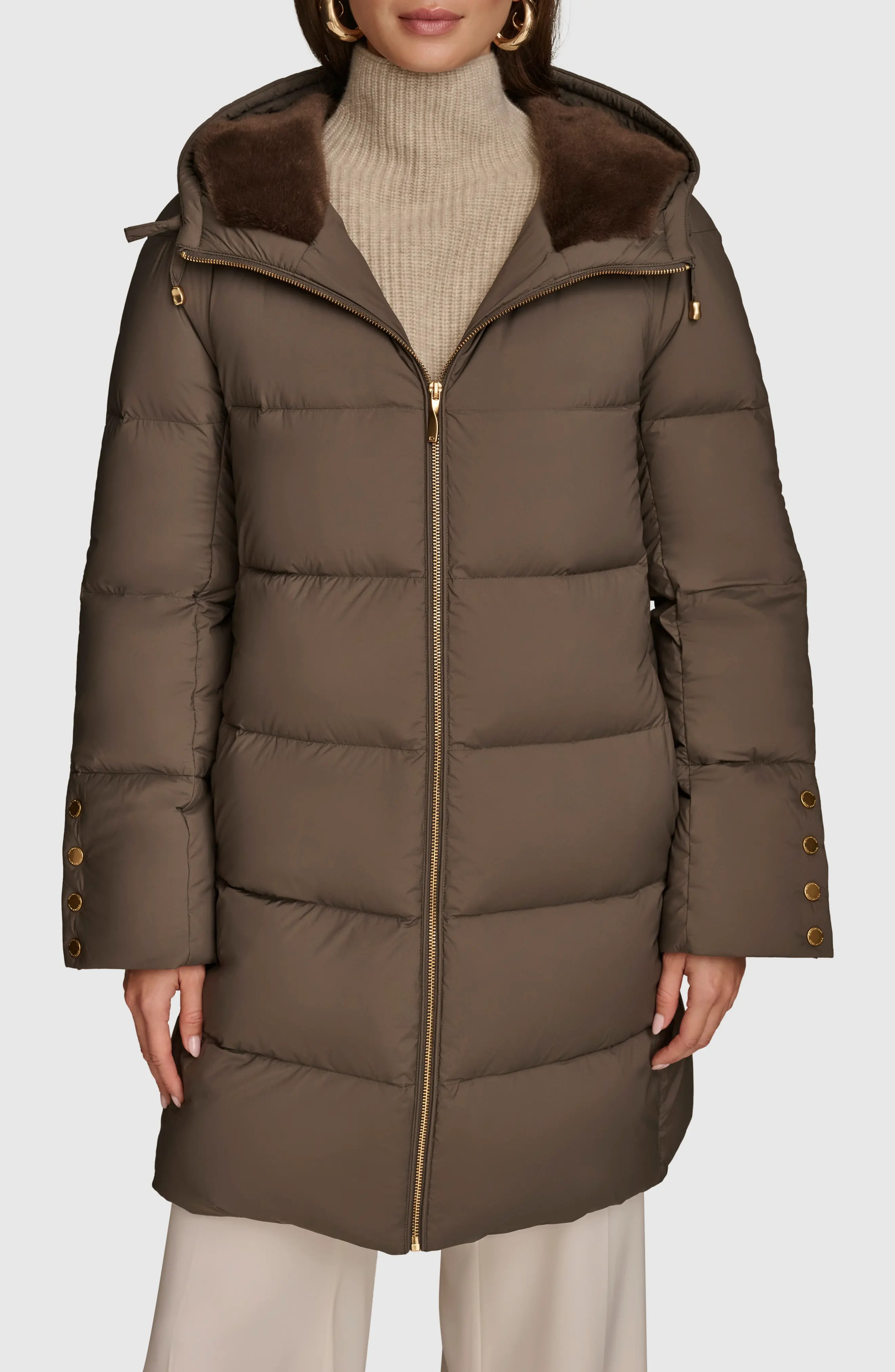 Water Resistant Hooded Down Puffer Coat