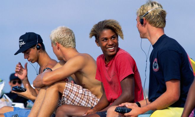 California surfers, circa 1990