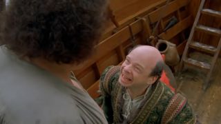 Wallace Shawn yelling at Andre The Giant in The Princess Bride