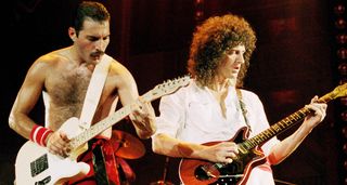 Freddie Mercury and Brian May