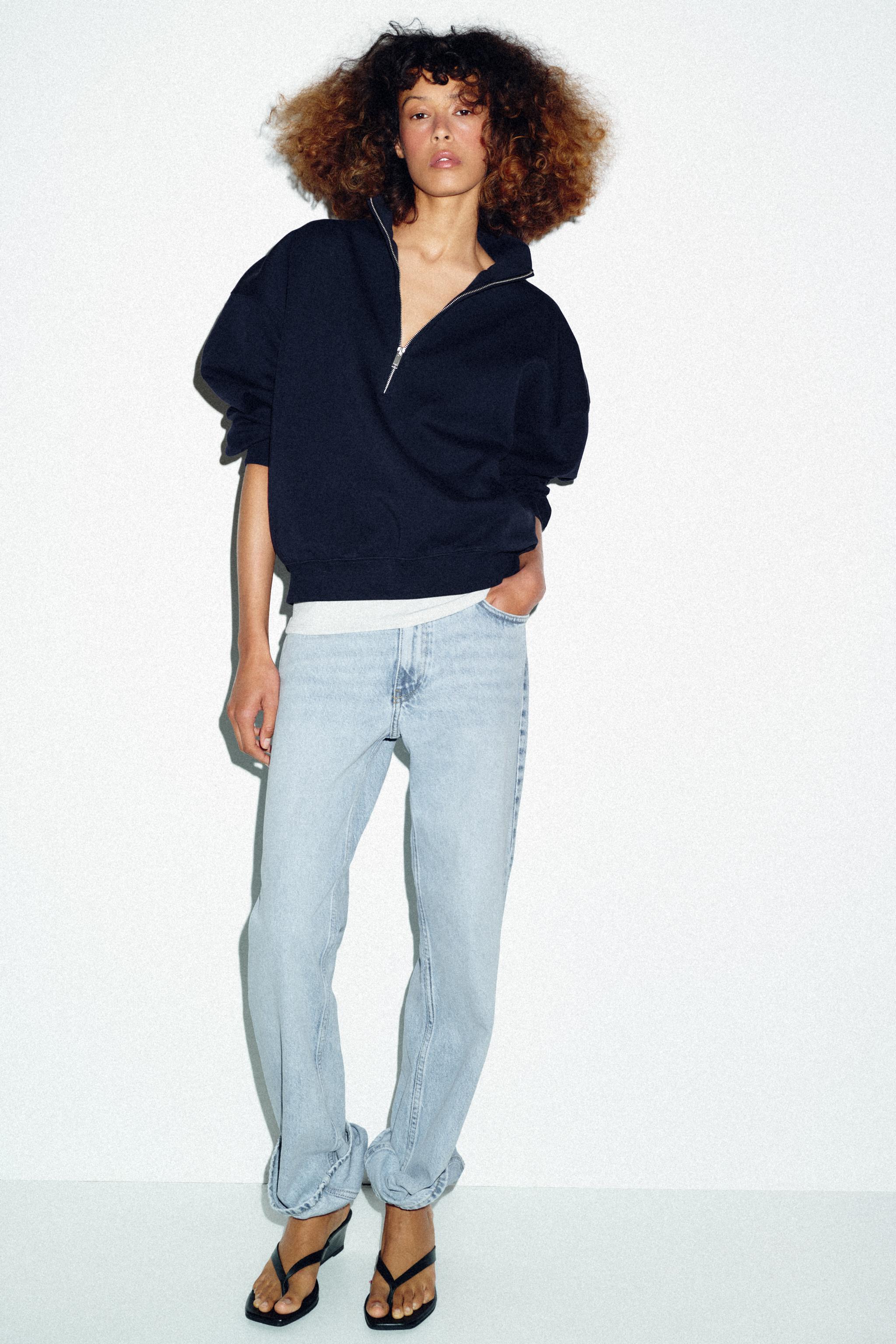 Oversized Zip-Up Sweatshirt