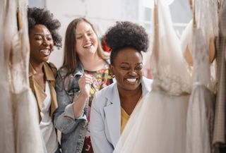 women shopping for dresses
