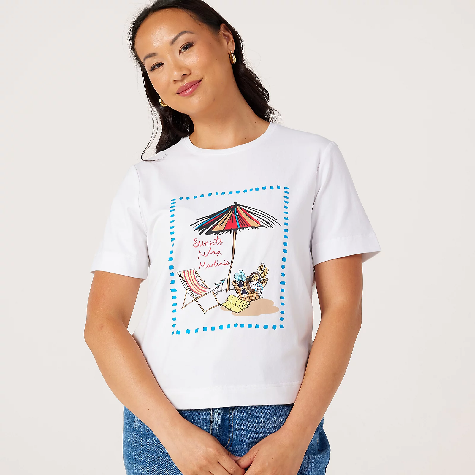 QVC, Ruth Langsford Motif Print T-Shirt