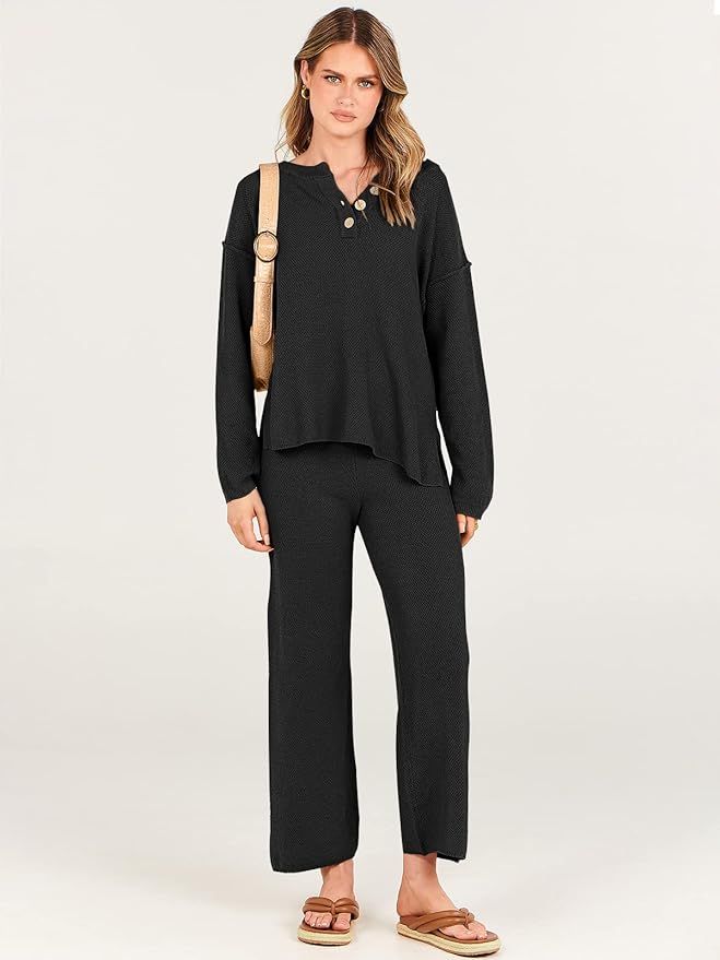 Anrabess Women 2 Piece Outfits Sweater Set