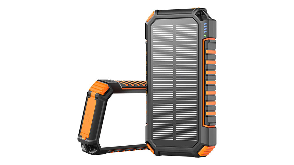 Product shot of Riapow Solar Power Bank, one of the best power banks
