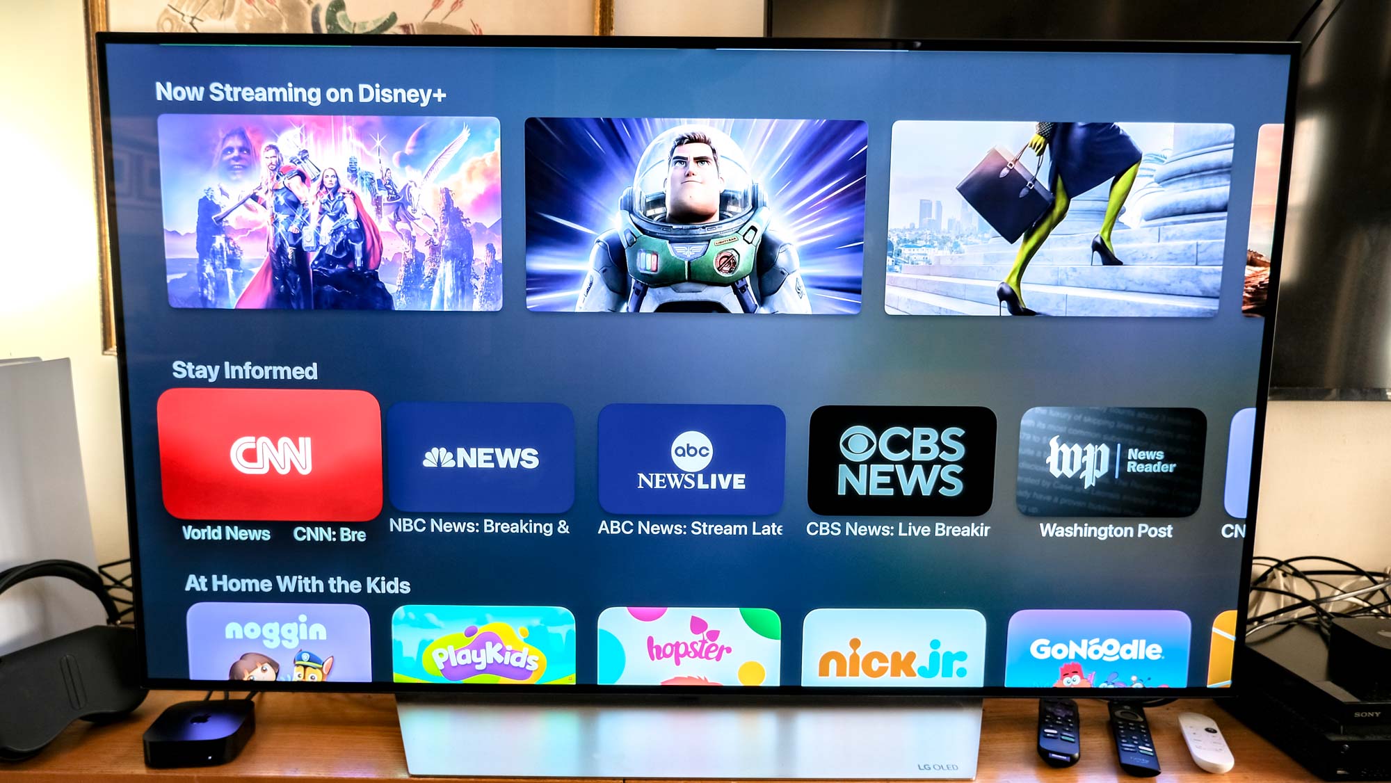 The tvOS app store on a TV connected to the Apple TV 4K (2022)