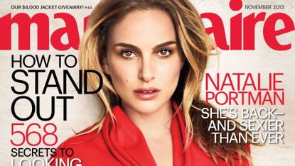 Marie Claire magazine cover featuring Natalie Portman