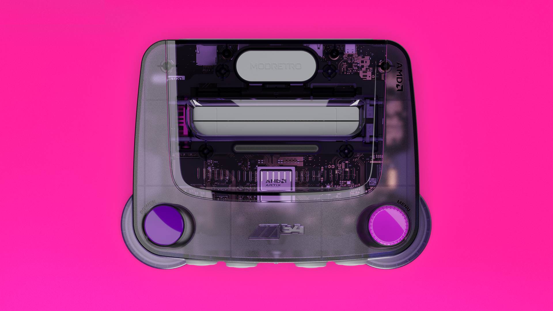 Purple Modretro M64 with matching backdrop