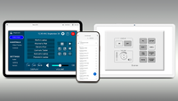 The Extron Control Pro app on a smartphone and tablet. 