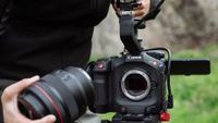 Canon EOS C80 being used in an outdoor setting