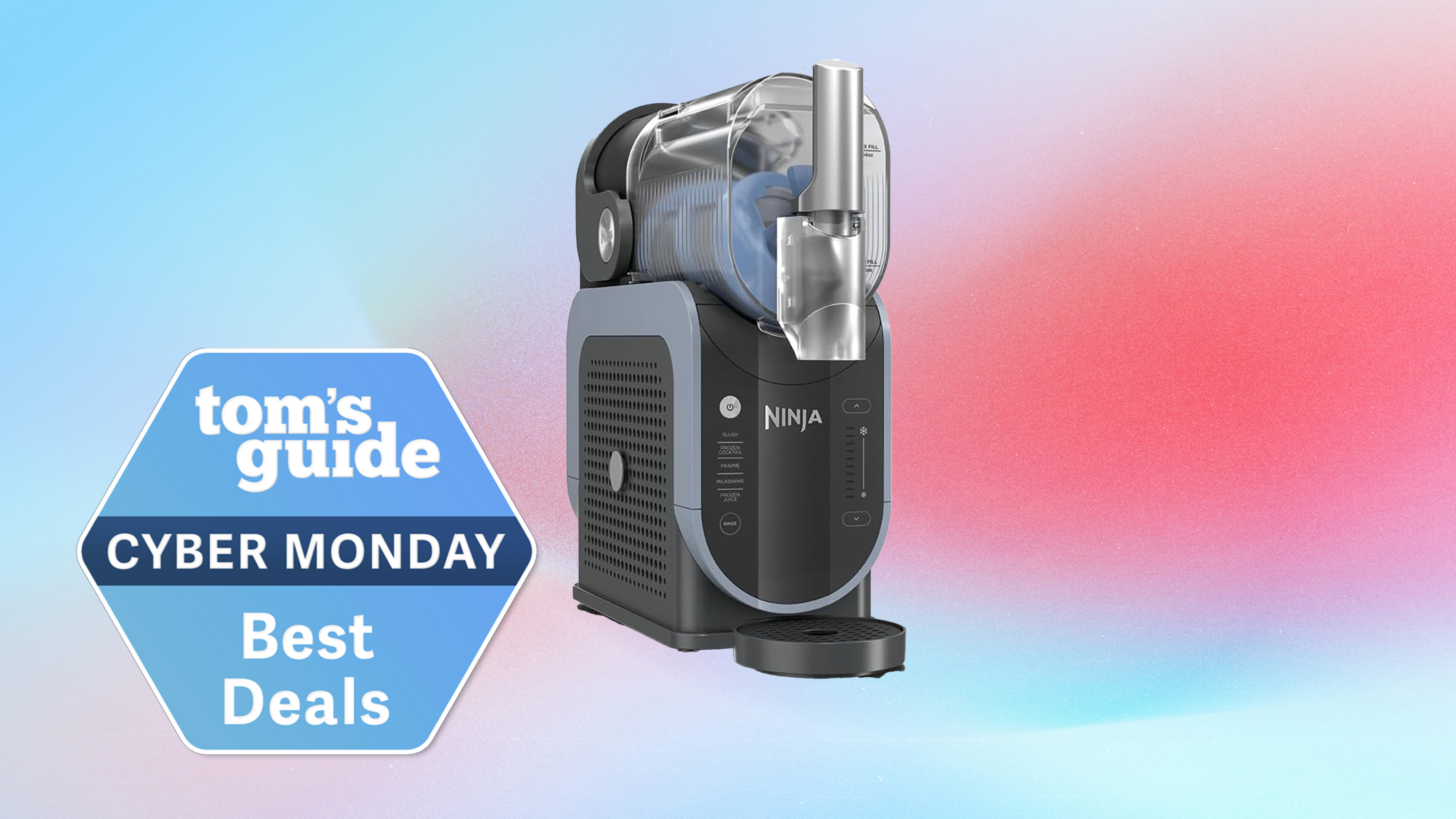 Ninja Slushi on gradient background with Cyber Monday deal badge