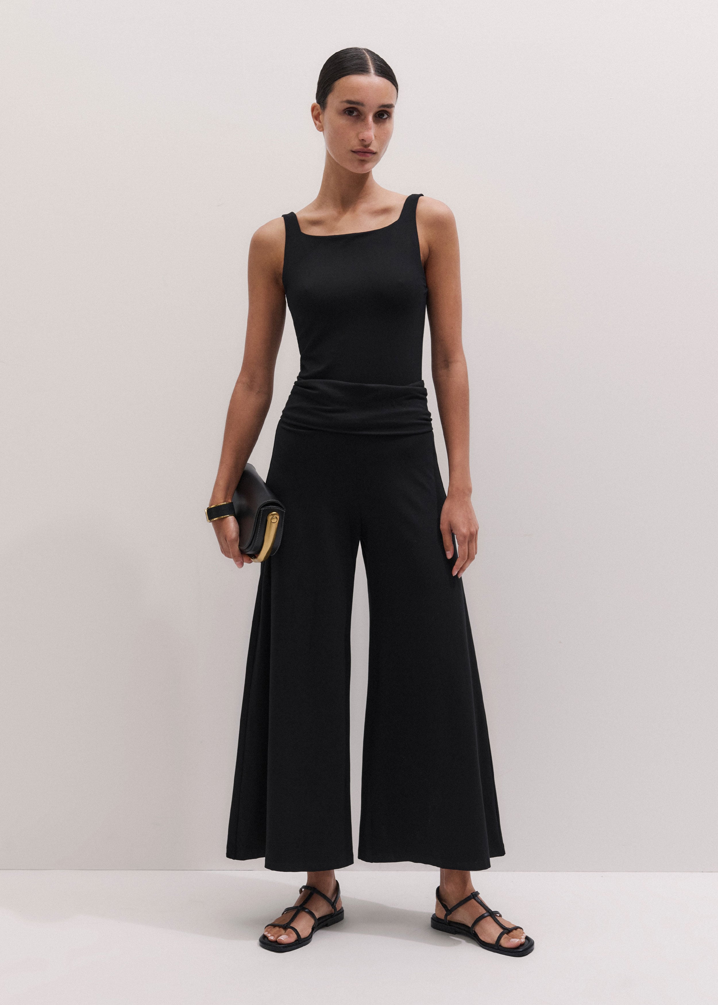 Very Wide Crop Palazzo Pant