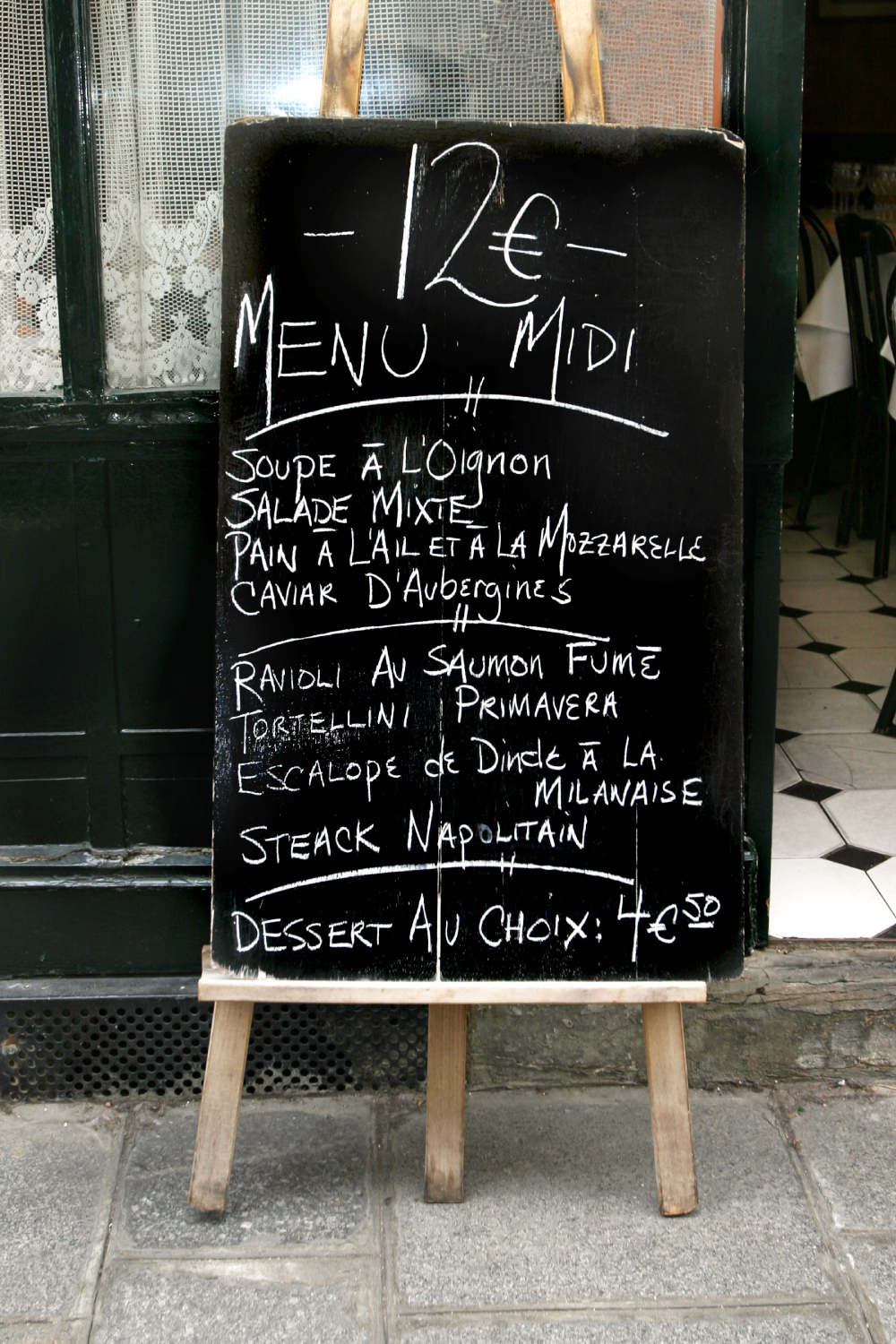 French menu