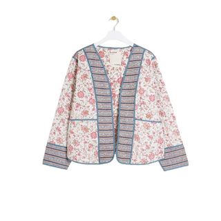 River Island Plus pink Quilted floral Jacket