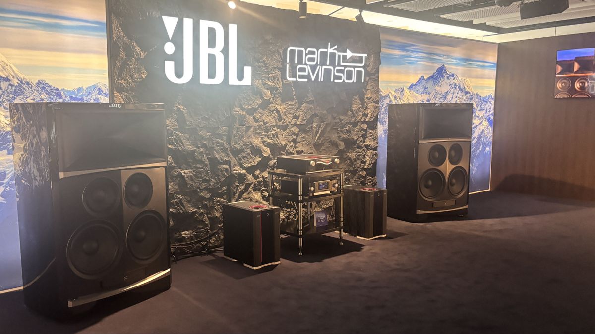 JBL Summit Everest loudspeakers in a demo room