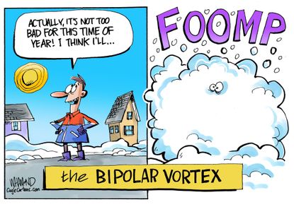Editorial Cartoon U.S. Winter Midwest Polar Vortex