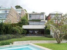 Lavender Bay house seen from its green garden