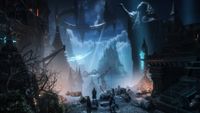Dragon Age: The Veilguard environment shot of Minrathous at night