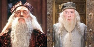 Richard Harris and Michael Gambon as Dumbledore in Harry Potter