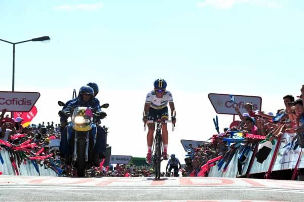 Still findin his form: Alberto Contador (Saxo Bank) finished second on stage 12