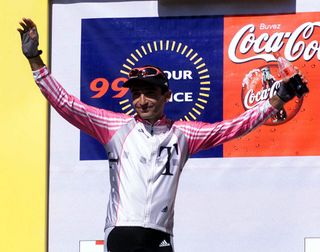 Giuseppe Guerini after winning on l'Alpe d'Huez