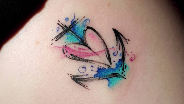 Sketchy anchor tattoo