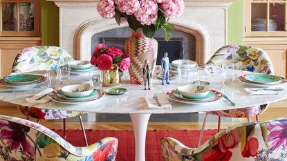 dining table ideas table with floral chairs