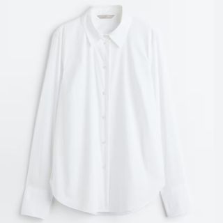 H&M Cotton-Blend White Shirt