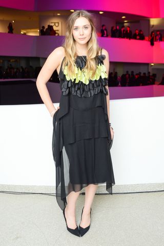 Elizabeth Olsen Wears Christian Dior At The Guggenheim Gala Pre-Party