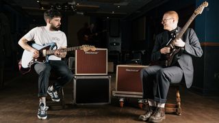 SPQR's Pete Harrison and Connor Dickson with Blackstar Studio 10 6L6 guitar amps