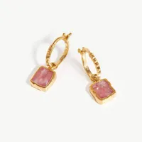 Mini Pyramid Charm Hoop Earrings, Was £89.00 Now £71.20| Missoma