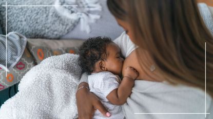 woman breastfeeding baby