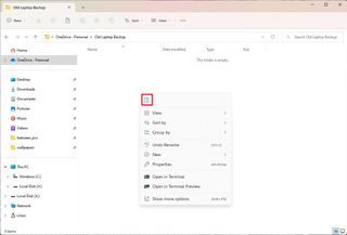 OneDrive transfer files from old laptop
