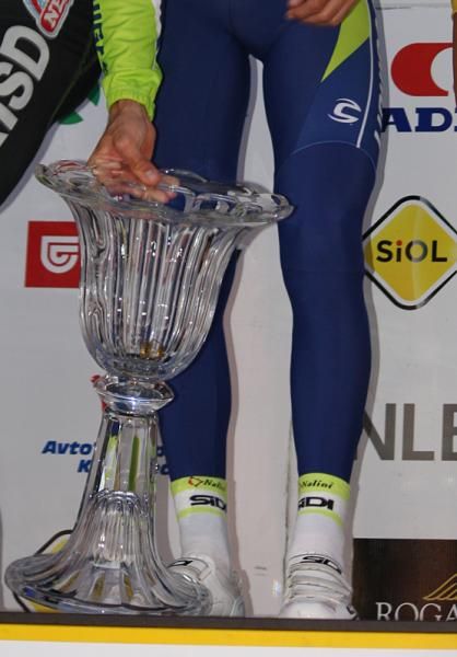 Nibali's trophy could serve as a lovely vase.