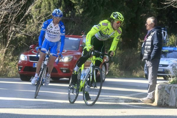 Diego Caccia (Farnese Vini) and Stefano Pirazzi (Colnago CSF Inox) in the break at Tirreno-Adriatico