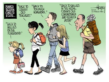 Obama cartoon education back to school
