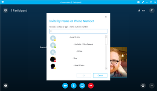 Add contacts to Skype call