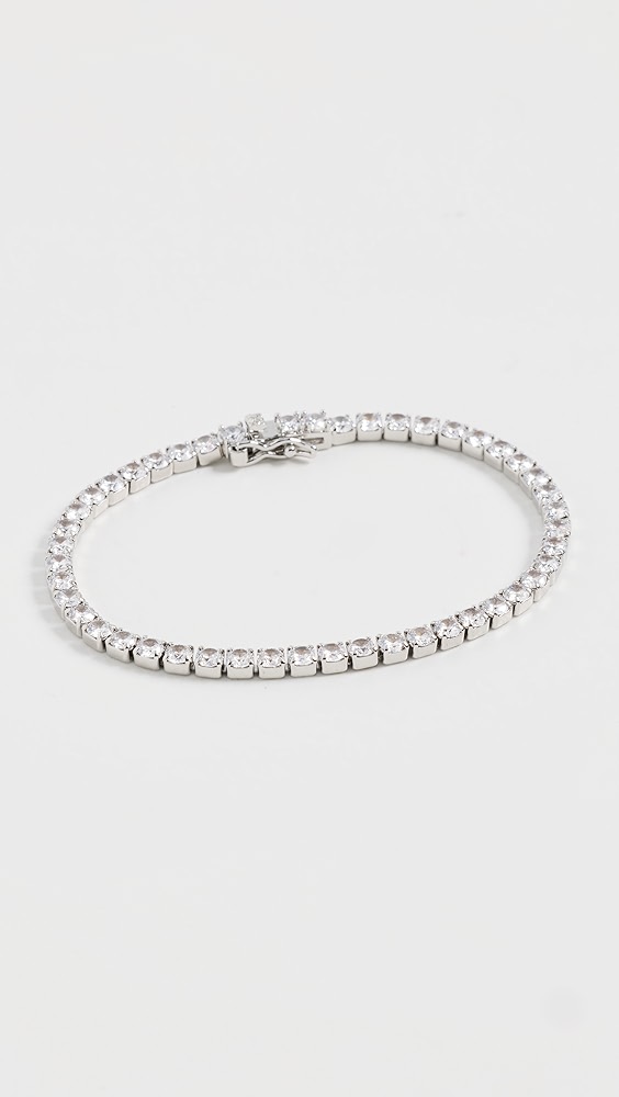 SHASHI Medium Tennis Bracelet - Silver