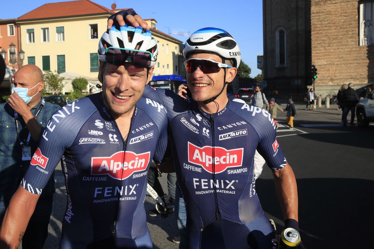 Giro del Veneto 2021 - 84th Edition - Cittadella - Padova 168,8 km - 13/10/2021 - Xandro Meurisse (BEL - Alpecin-Fenix) - Matteo Trentin (ITA - UAE Team Emirates) - photo Luca Bettini/BettiniPhoto&Acirc;&copy;2021