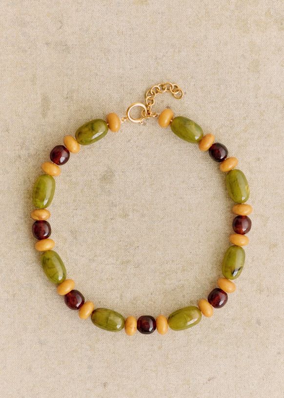 Morgane Necklace - Caramel Multi - Pink Creation - Resin - Sézane