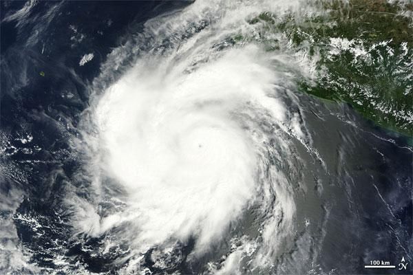 Satellite Sees Hurricane Hilary Swirling Away from Mexico | Space