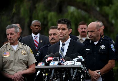 David Bowdich speaks at an FBI press conference about the San Bernardino shooting,