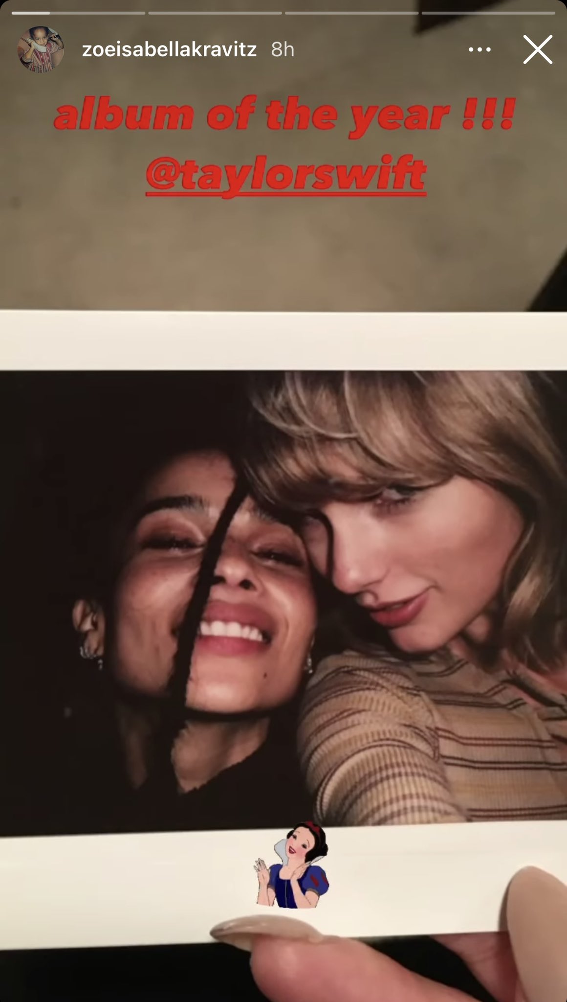 Zoe Kravitz and Taylor Swift pose for an Instagram selfie