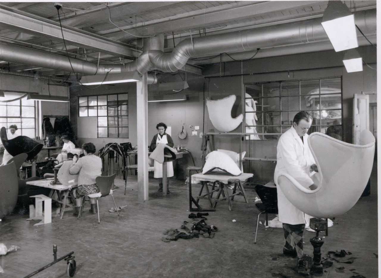 Archive photo of Fritz Hansen workshop