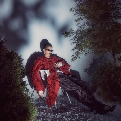 Zara new studio collection campaign featuring models wearing ornate winter fashion