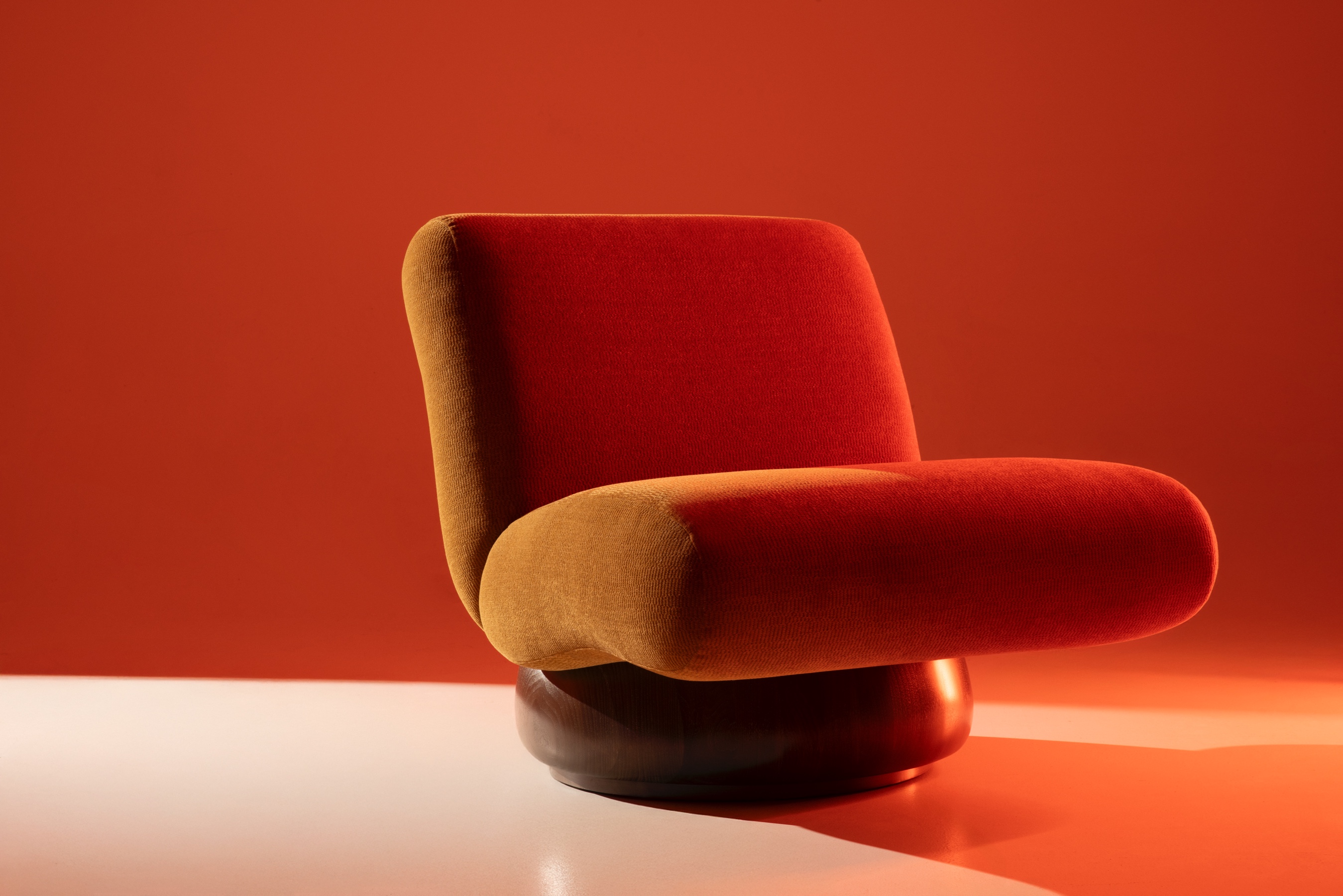 Furniture under coloured lights