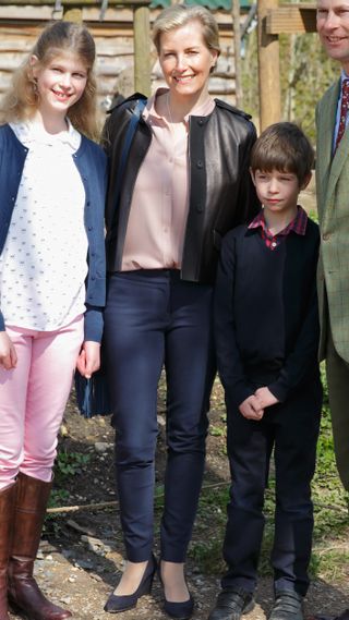 Lady Louise Windsor, Sophie, Duchess of Edinburgh, James, Earl of Wessex and Prince Edward visit the Wild Place Project